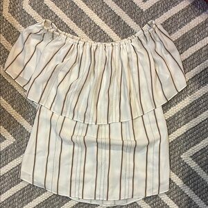 Striped Off-Shoulder Blouse